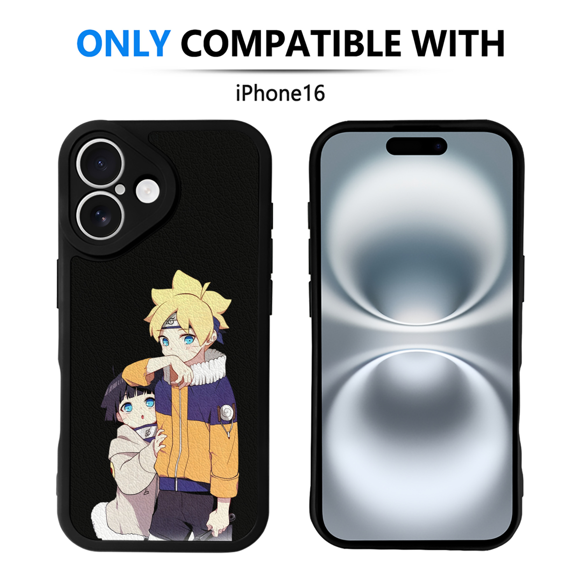 （画像用） NARUTO -ナルト- うずまき ボルト Uzumaki Boruto 【iPhone 16シリーズ対応】シリコンスマホケース（レザー調） 材質：シリコン